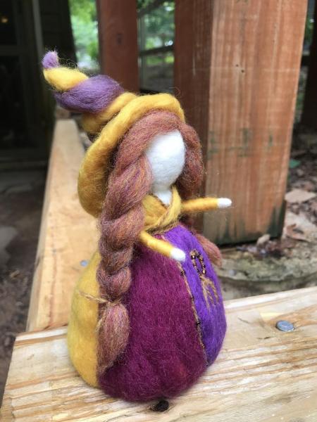 Lughnasadh Needle Felted Wee Witch, Harvest Witch, Waldorf, Thanksgiving, Fire Festival Doll picture