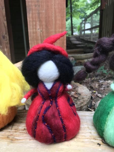 Pretty Planet Princesses Needle Felted Wee Witch, Waldorf, Zodiac, Decoration, Doll, Anime, Manga, Fan Art, Fan Girl picture