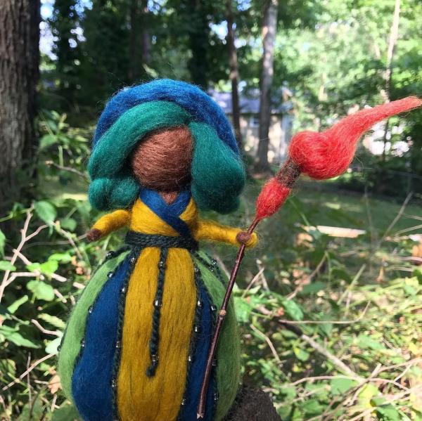 Serendipity Needle Felted Wee Witch, Peaceful Witch, Garden Witch, Decoration, Doll