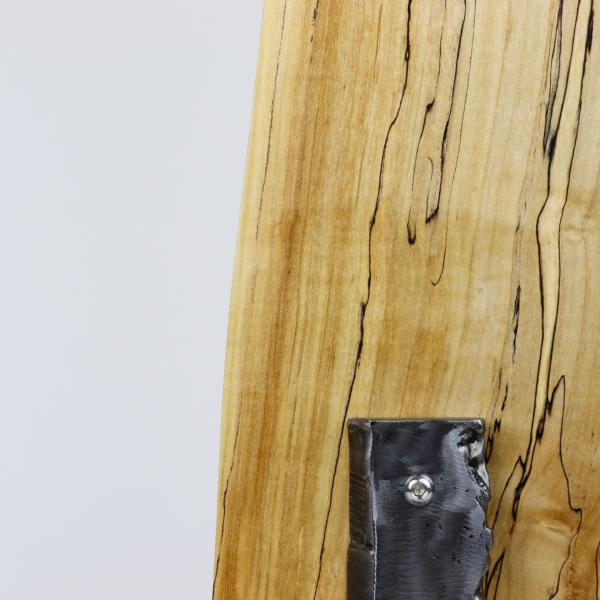 spalted maple and steel table lamp picture