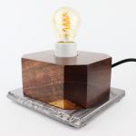 walnut and steel mood/night light