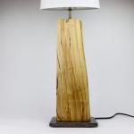 spalted maple and steel table lamp