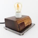 walnut and steel mood/night light