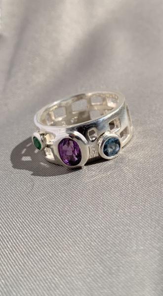 Sterling “birthstone” ring picture