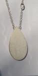 Necklace with natural white druzy in sterling