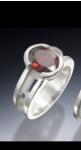 Garnet and sterling ring