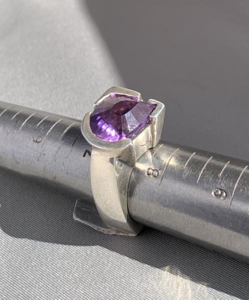 Amethyst and sterling ring size 7.5 picture