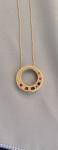 14k yellow gold circle pendant