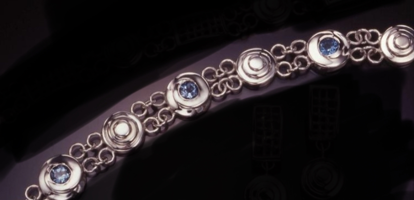 Sterling and blue topaz bracelet picture