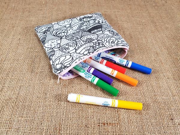 Cupcake Coloring Zipper Pouch picture