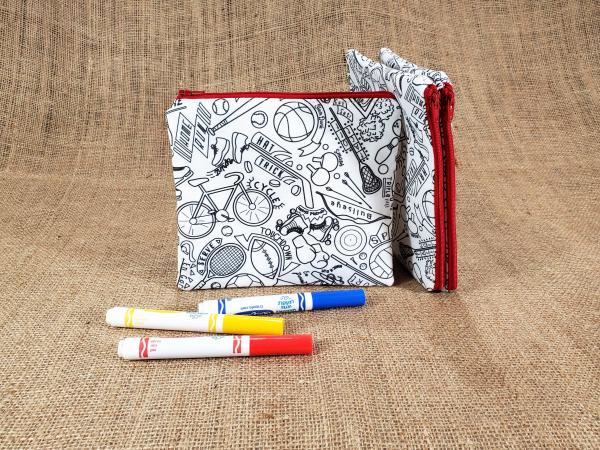 Sports Coloring Zipper Pouch picture