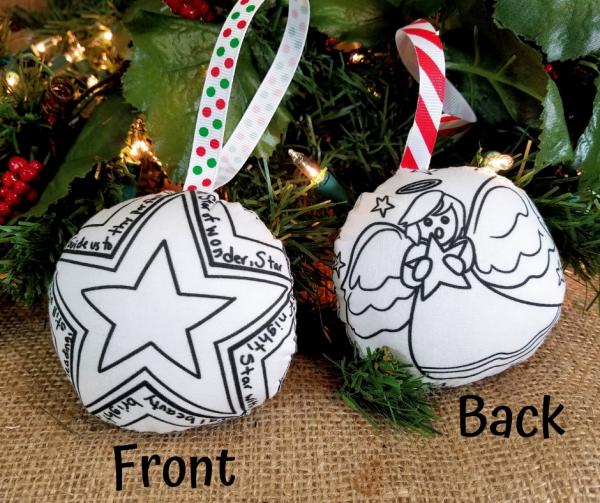 Angel Coloring Ornament picture