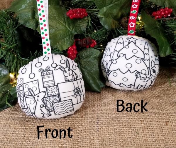 Bunny Coloring Ornament picture