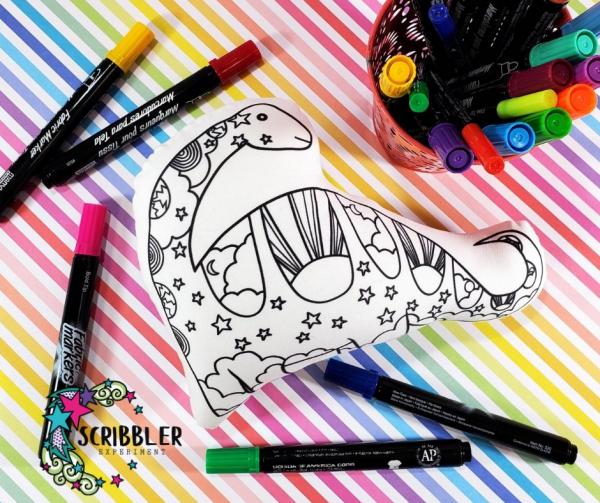 Brontosaurus Coloring Plush picture