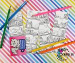 Bookshelf Cat Coloring Bookmarks