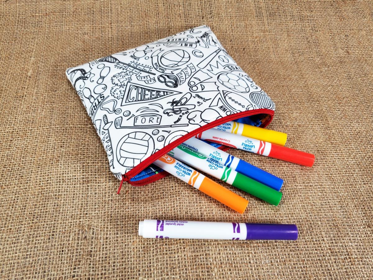 Sports Coloring Zipper Pouch picture