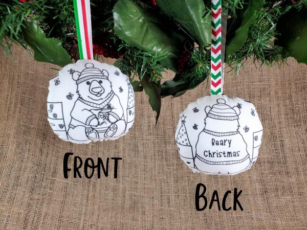 Bear Coloring Ornament picture