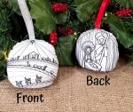 Nativity Coloring Ornament