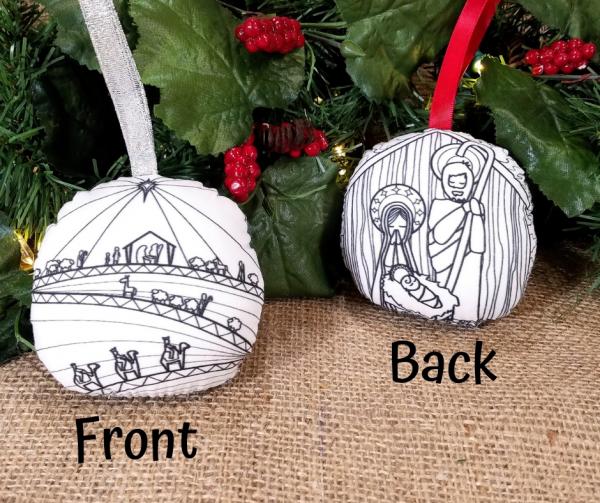 Nativity Coloring Ornament picture