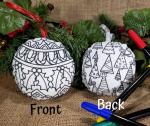 Christmas Trees Coloring Ornament