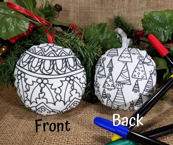 Christmas Trees Coloring Ornament picture