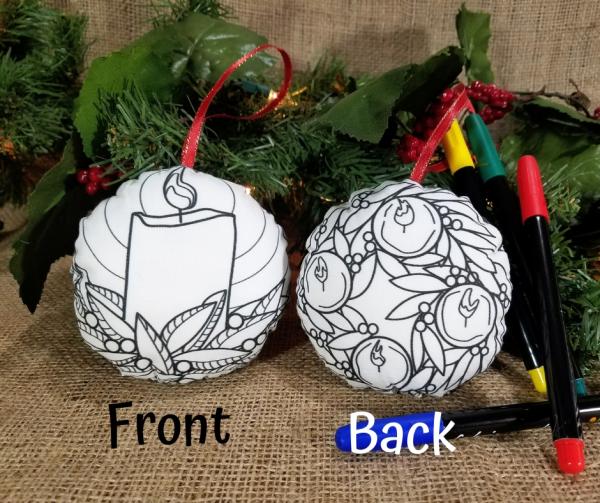 Candle Coloring Ornament picture