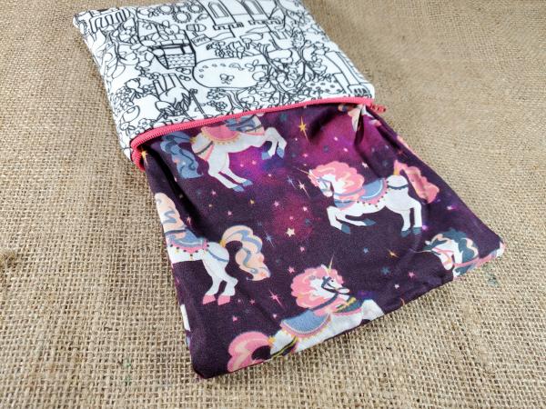 Castles and Unicorns Coloring Zipper Pouch picture