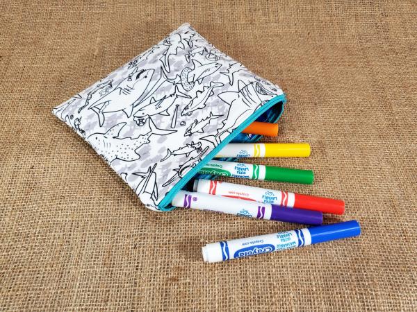 Shark Coloring Pencil Case picture