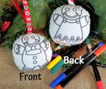 Gingerbread Boy and Girl Coloring Ornament