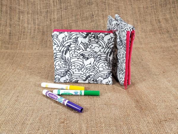Rainbow Unicorn Coloring Zipper Pouch picture