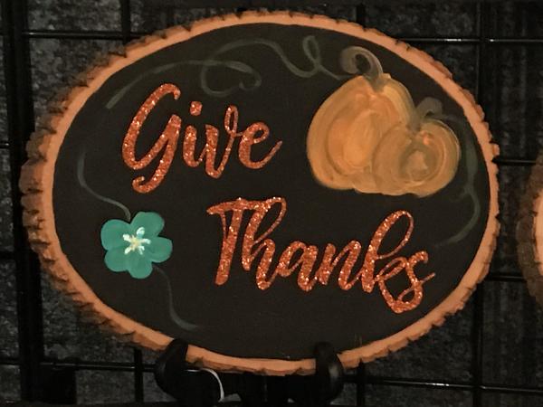 Tabletop sign - Give Thanks
