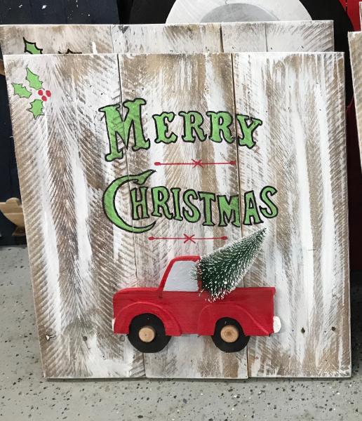 3-D Merry Christmas Sign - Green picture