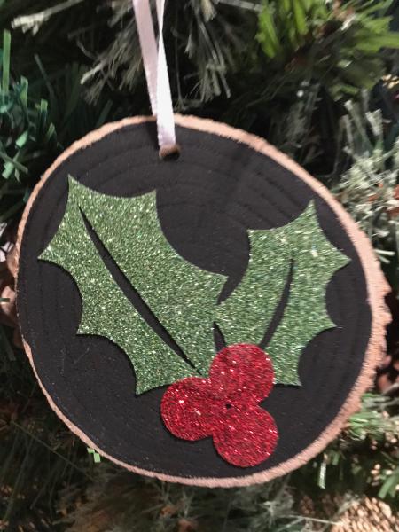 Holly Ornament - Black background