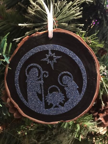 Nativity Ornament - Black background