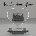 4" Square Dish – Silver Gray w/Black Stringer