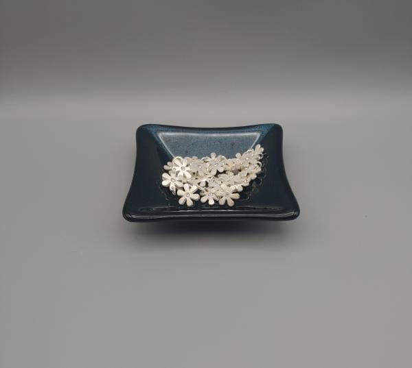 4" Square Dish – Blue Sparkle picture