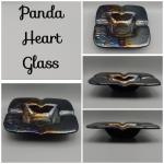 Square Cigar Ashtray – Black Rainbow Opal Iridescent