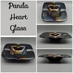 Square Cigar Ashtray – Black Rainbow Opal Iridescent