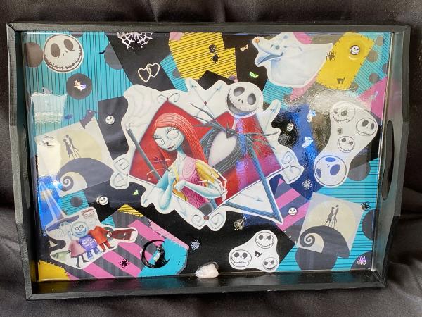 Jack & Sally Wood and Resin Tray