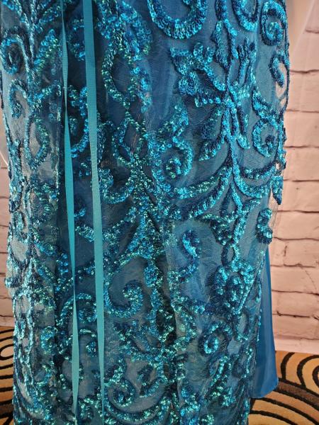 Turquoise Sequin Light Catching WhmZ: Plus Size picture