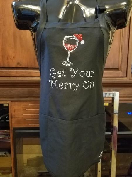 Get Your Merry On Wine Glass Apron/Shirt picture