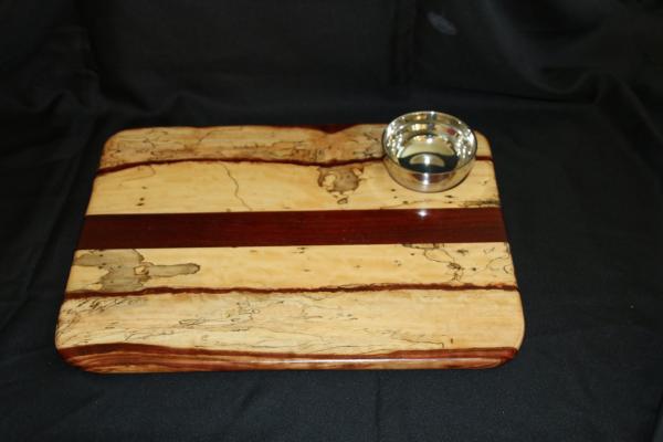 Charcuterie tray-spalted tamarind with Teak