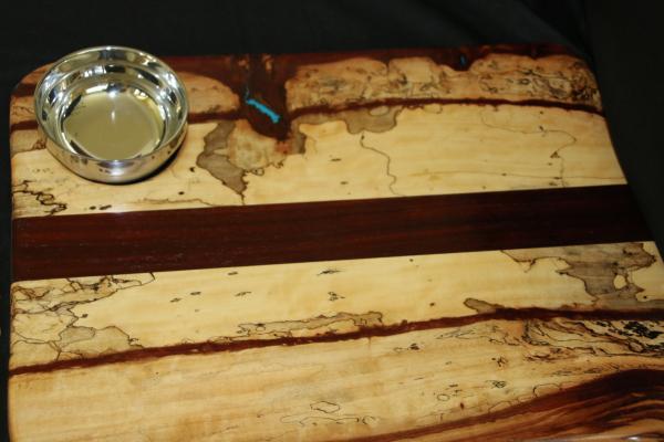 Charcuterie tray-spalted tamarind with Teak picture