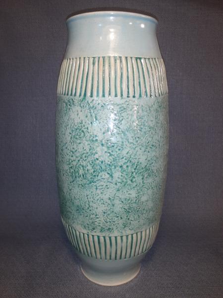 Walnut Vase in Blue green