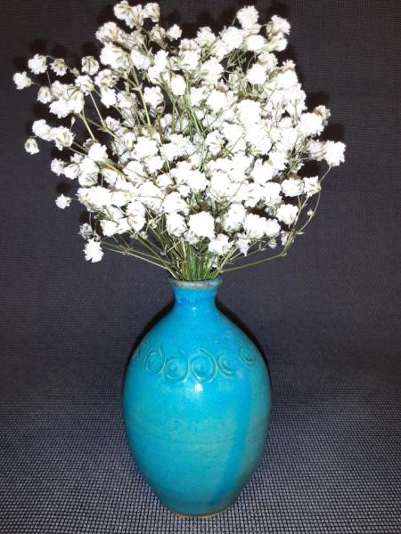 Bud Vase in Deep Aqua #42 picture