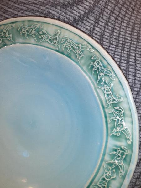 Blue Green Small Extra Wide Bowl picture