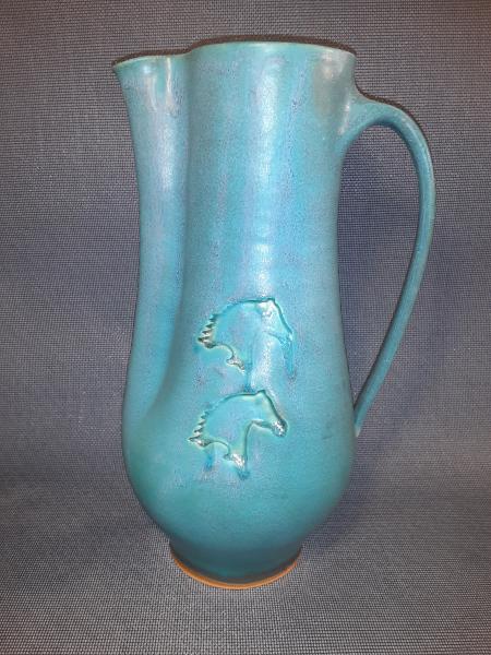 Large Pitcher in Deep Aqua