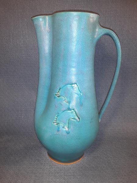 Large Pitcher in Deep Aqua