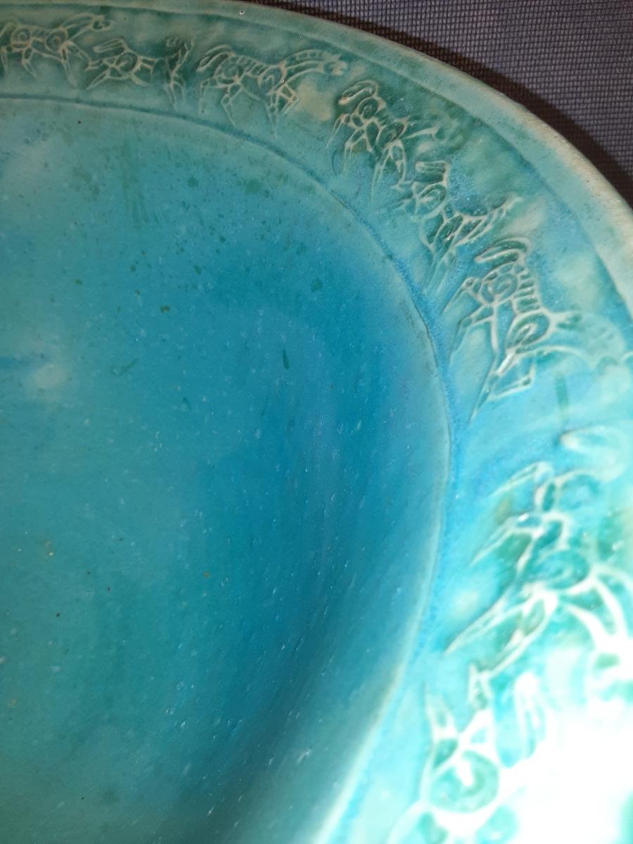 11 1/4" Wide Bowl in Deep Aqua picture