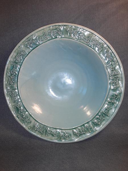 Blue Green Small Extra Wide Bowl
